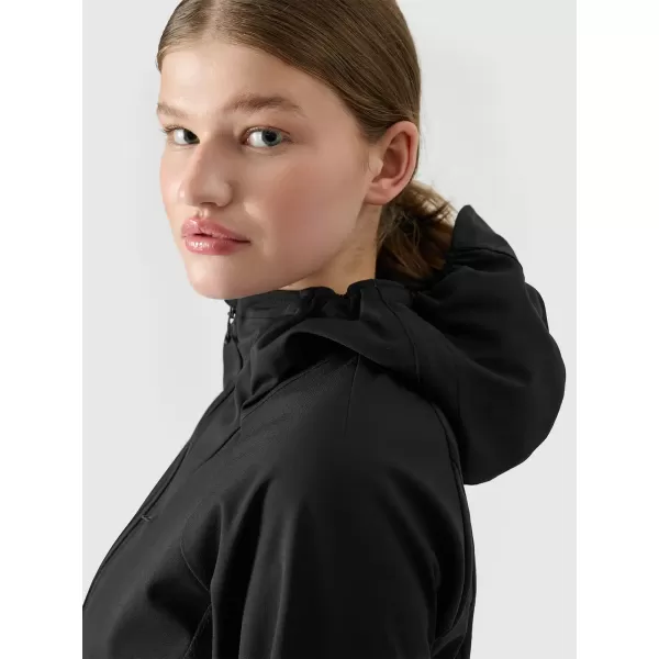  Geacă de softshell pentru femei 4F WSS25TSOFF315 NEGRU ADÂNC 