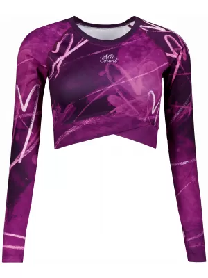 Top funcțional pentru femei cu mâneci lungi premium ALTISPORT VOJ/ALW082TR04 VIOLET