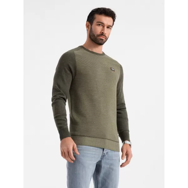  Pulover pentru bărbați OMBRE OM-SWSW-0121 MĂSLIN 
