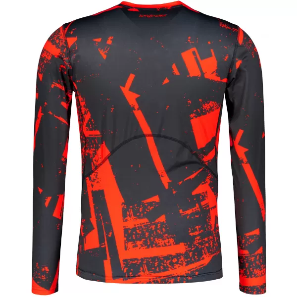  Tricou de compresie funcțională pentru bărbați cu premium cu mânecă lungă ALTISPORT VOJ/ALM079TR03 NEGRU -D 