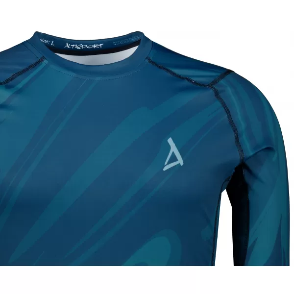  Tricou de compresie funcțională pentru bărbați cu premium cu mânecă lungă ALTISPORT VOJ/ALM072TR03 KEROSEN 