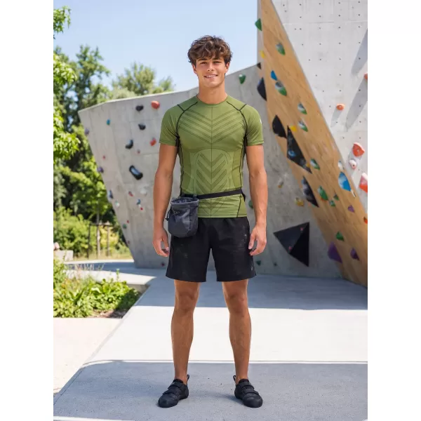  Tricou de compresie funcțională pentru bărbați cu premiu cu mânecă scurtă ALTISPORT VOJ/ALM095TR04 VERDE 