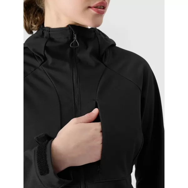  Geacă de softshell pentru femei 4F WSS25TSOFF315 NEGRU ADÂNC 