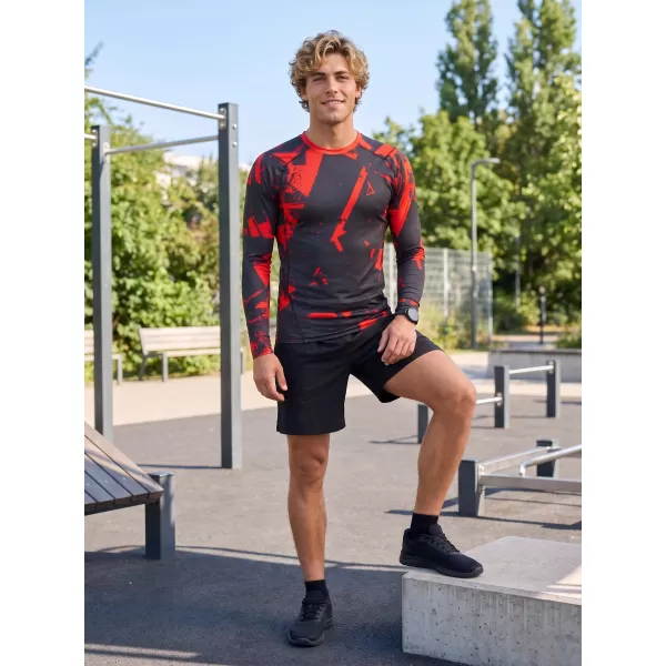  Tricou de compresie funcțională pentru bărbați cu premium cu mânecă lungă ALTISPORT VOJ/ALM079TR03 NEGRU -D 