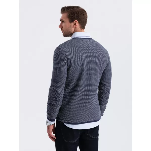  Pulover pentru bărbați OMBRE OM-SWSW-0118 ALBASTRU MARIN 