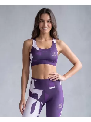 Premium de sutien sport pentru femei ALTISPORT VOJ/ALW080POD01 PURPURIU ÎNCHIS