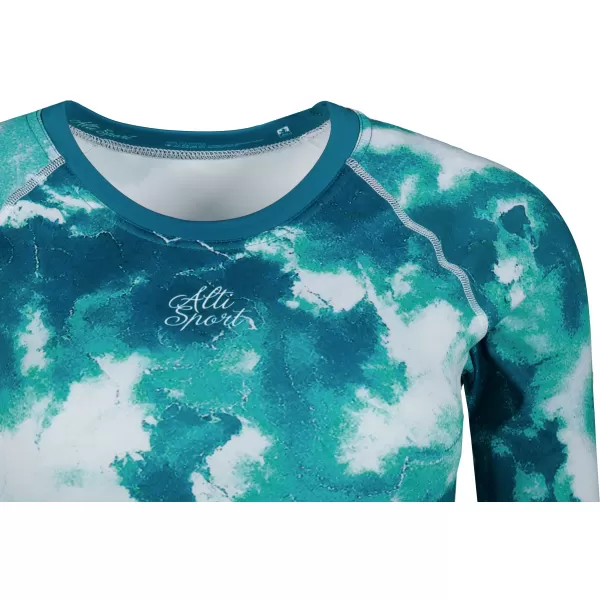  Top funcțional pentru femei cu mâneci lungi premium ALTISPORT VOJ/ALW066TR04 VERDE -BLUE 