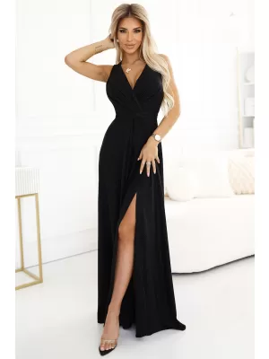 Rochie NUMOCO MONIQUE 587-1 NEGRU CU SCLIPICI
