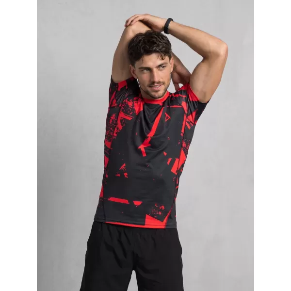  Tricou de compresie funcțională pentru bărbați cu premiu cu mânecă scurtă ALTISPORT VOJ/ALM079TR04 NEGRU -D 