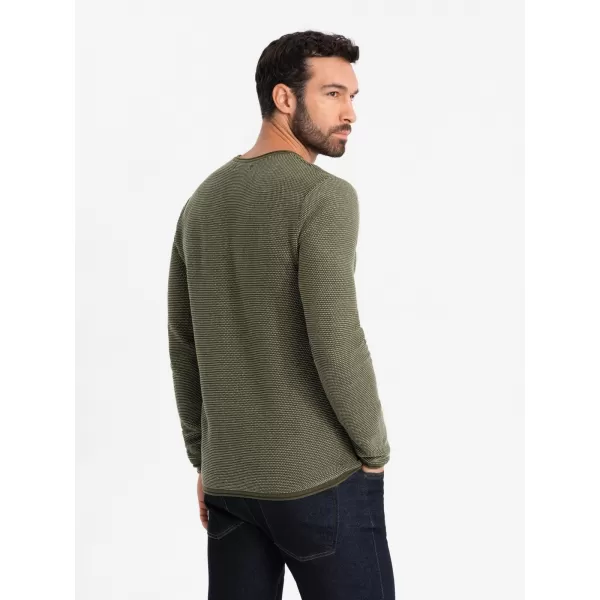  Pulover pentru bărbați OMBRE OM-SWSW-0118 MĂSLIN 
