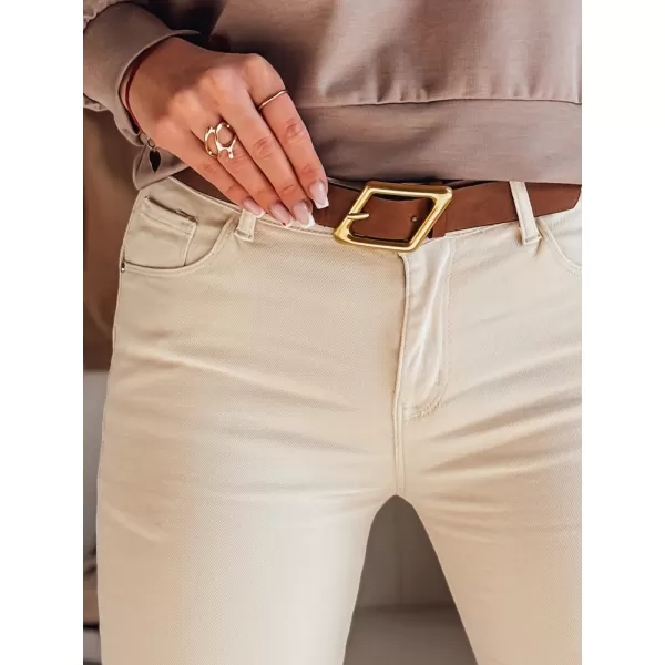  Pantalonii pentru doamne DSTREET LODGE UY2434 BEJ 