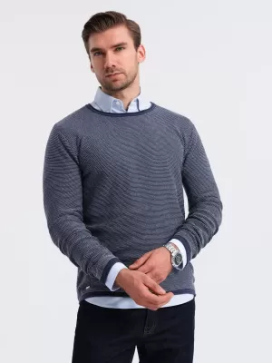 Pulover pentru bărbați OMBRE OM-SWSW-0118 ALBASTRU MARIN