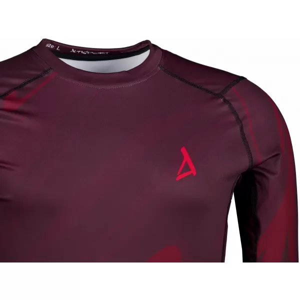  Tricou de compresie funcțională pentru bărbați cu premium cu mânecă lungă ALTISPORT VOJ/ALM072TR03 VIN ROȘU 