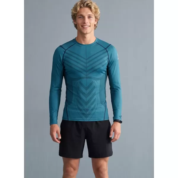  Tricou de compresie funcțională pentru bărbați cu premium cu mânecă lungă ALTISPORT VOJ/ALM095TR03 KEROSEN 
