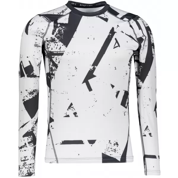  Tricou de compresie funcțională pentru bărbați cu premium cu mânecă lungă ALTISPORT VOJ/ALM079TR03 NEGRU -GRAY 