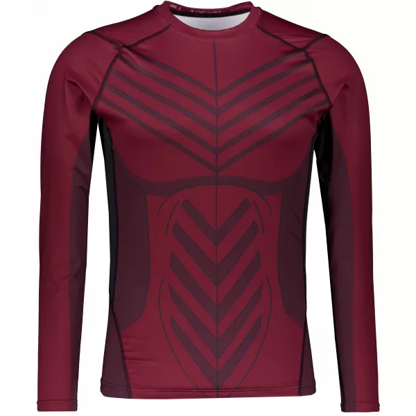  Tricou de compresie funcțională pentru bărbați cu premium cu mânecă lungă ALTISPORT VOJ/ALM095TR03 VIN ROȘU 