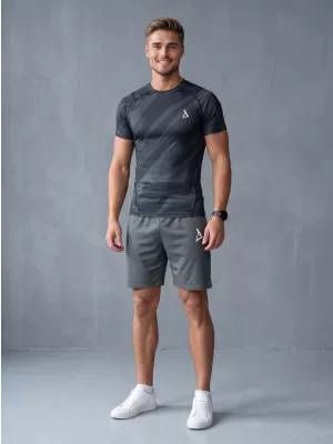Tricou de compresie funcțională pentru bărbați cu premiu cu mânecă scurtă ALTISPORT VOJ/ALM072TR04 NEGRU