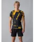 Tricou de compresie funcțională pentru bărbați cu premiu cu mânecă scurtă ALTISPORT VOJ/ALM079TR04 NEGRU -YELLOW