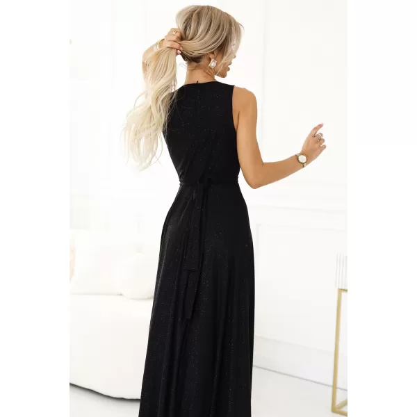  Rochie NUMOCO MONIQUE 587-1 NEGRU CU SCLIPICI 