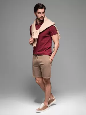 Pantaloni scurţi OMBRE OM-SRWS-0122 MARO DESCHIS