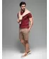 Pantaloni scurţi OMBRE OM-SRWS-0122 MARO DESCHIS