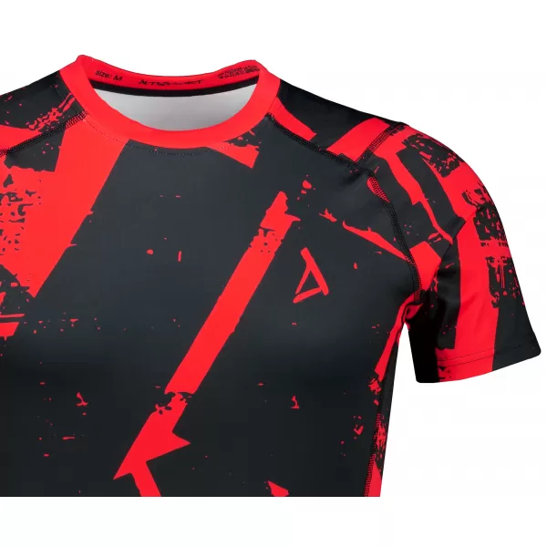  Tricou de compresie funcțională pentru bărbați cu premiu cu mânecă scurtă ALTISPORT VOJ/ALM079TR04 NEGRU -D 
