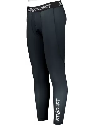 Jambiere sport pentru bărbați de premiu lung ALTISPORT VOJ/ALM000LEG01 NEGRU