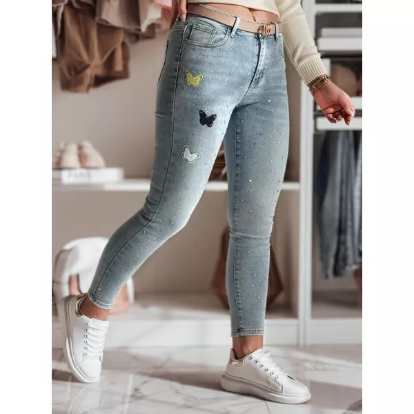  Pantalonii pentru doamne DSTREET LUMITTA UY2429 ALBASTRU 