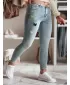 Pantalonii pentru doamne DSTREET LUMITTA UY2429 ALBASTRU