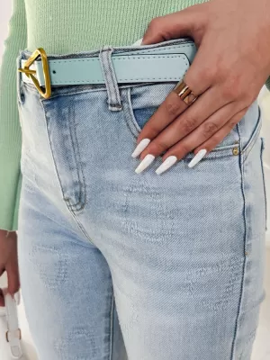 Pantalonii pentru doamne DSTREET JENIVIA UY2482 ALBASTRU