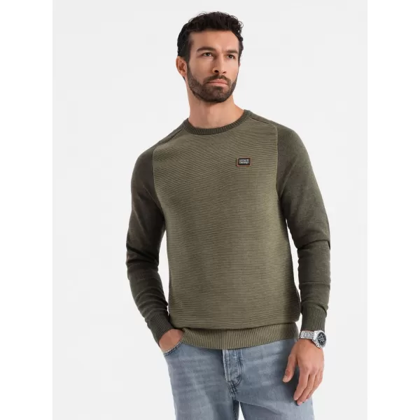  Pulover pentru bărbați OMBRE OM-SWSW-0121 MĂSLIN 