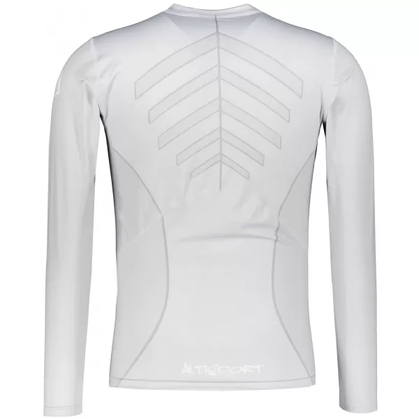  Tricou de compresie funcțională pentru bărbați cu premium cu mânecă lungă ALTISPORT VOJ/ALM095TR03 GRI 