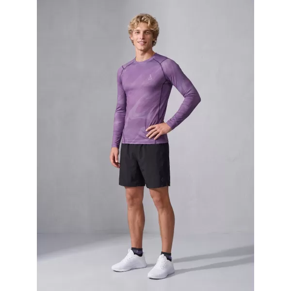  Tricou de compresie funcțională pentru bărbați cu premium cu mânecă lungă ALTISPORT VOJ/ALM072TR03 VIOLET 
