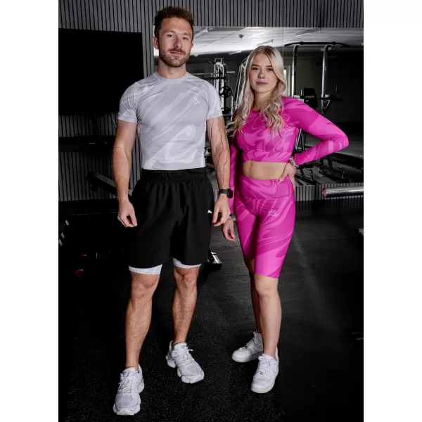  Tricou de compresie funcțională pentru bărbați cu premiu cu mânecă scurtă ALTISPORT VOJ/ALM072TR04 GRI 