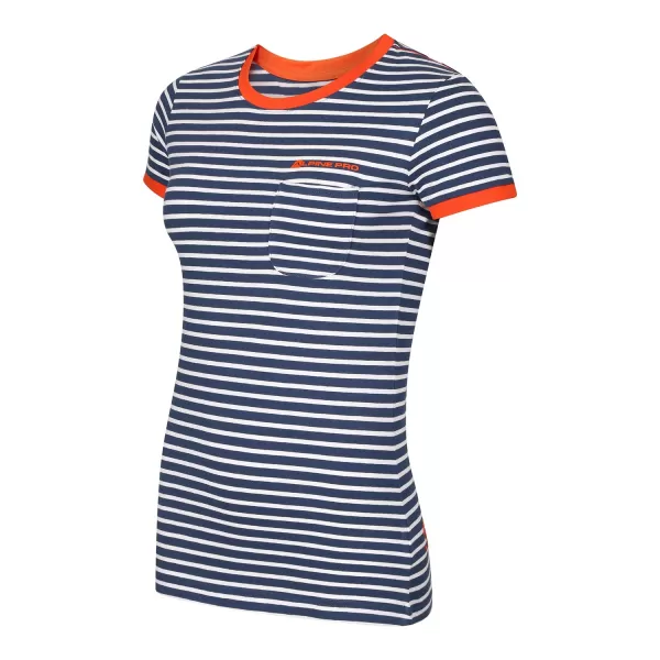  Tricou de dama din bumbac ALPINE PRO BOATERA 2 ALBASTRU 