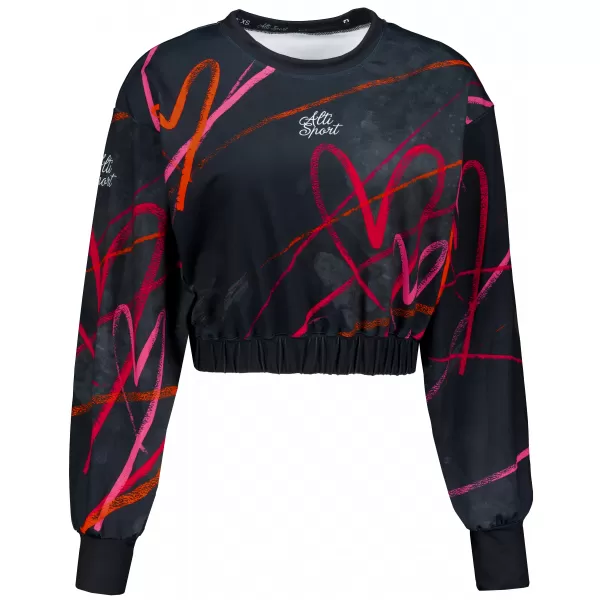  Premium cu hanorac decupat funcțional pentru femei ALTISPORT VOJ/ALW082MI08 NEGRU 