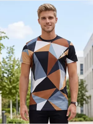 Funcțional t -thirt premium Plus ALTISPORT VOJ/ALM007TR02 NEGRU -BROWN