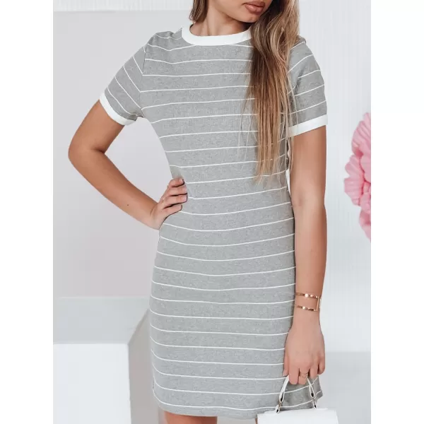  Rochie DSTREET FITLINES EY2580 ALB 