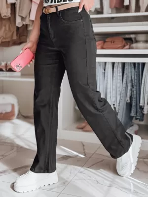 Pantalonii pentru doamne DSTREET DELUSSIA UY2669 NEGRU