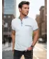 Mens t -thirt cu guler DSTREET PX0622 ALB
