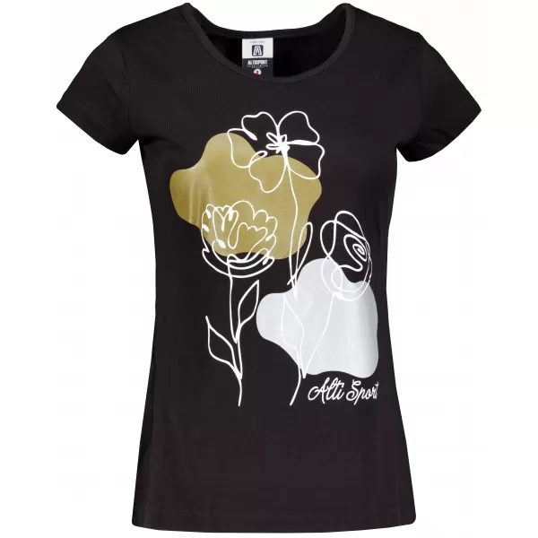  T -thirt ALTISPORT ALW189122 NEGRU -GOLD 