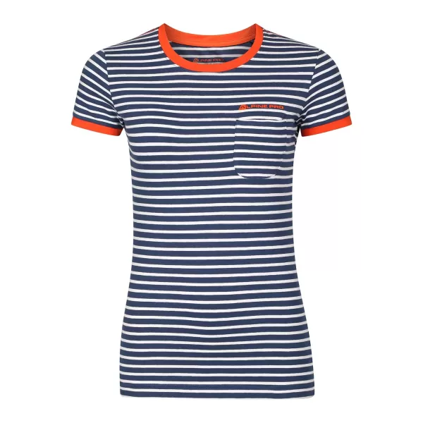  Tricou de dama din bumbac ALPINE PRO BOATERA 2 ALBASTRU 