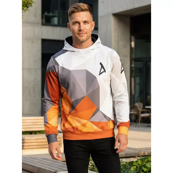  Premium cu hanorac funcțional pentru bărbați ALTISPORT VOJ/ALM007MI01 PORTOCALIU/GRI 