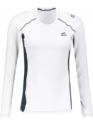 Tricou funcțional pentru femei cu mâneci lungi premium ALTISPORT VOJ/ALW078TR03 ALB