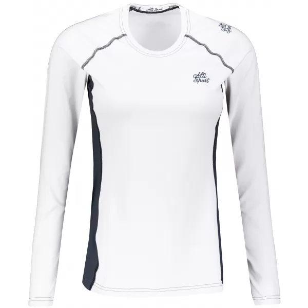  Tricou funcțional pentru femei cu mâneci lungi premium ALTISPORT VOJ/ALW078TR03 ALB 