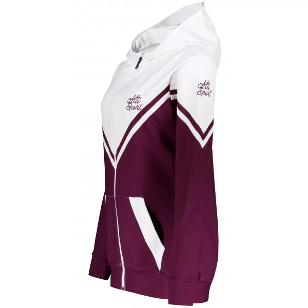  Panoul funcțional pentru femei pe Zip Premium ALTISPORT VOJ/ALW101MI02 BURGUNDIA/ALB 