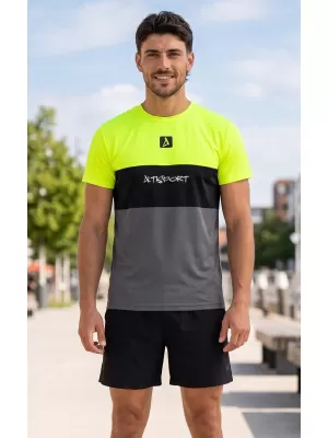 Funcțional t -thirt premium Plus ALTISPORT VOJ/ALM051TR02 NEON-GALBEN