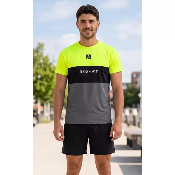  Funcțional t -thirt premium Plus ALTISPORT VOJ/ALM051TR02 NEON-GALBEN 