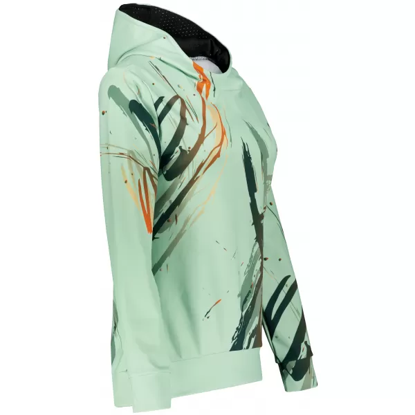  Premium cu hanorac funcțional pentru femei ALTISPORT VOJ/ALW074MI01 VERDE-PORTOCALIU 