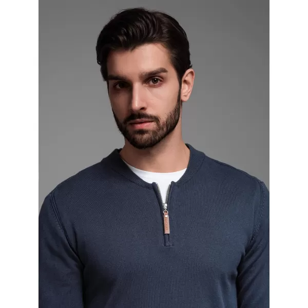  Pulover pentru bărbați OMBRE OM-SWZS-0124 ALBASTRU MARIN 
